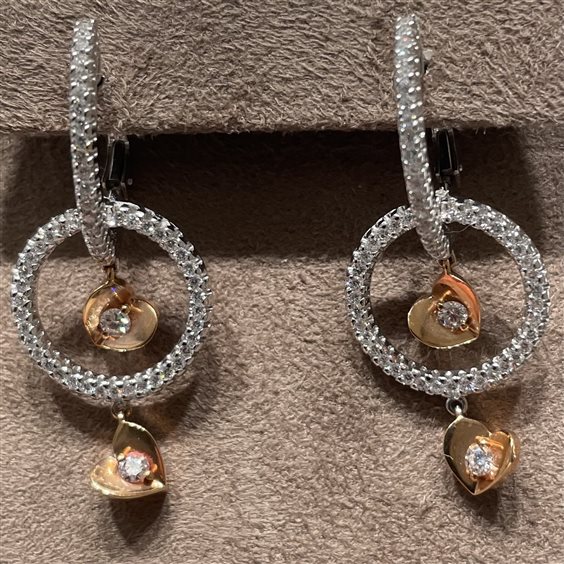 Orecchini Fanton Gioielli Donna ORECCHINI DIAMANTI in Oro bianco Diamante 0.89 Ct OROR-259-52 - OROR-259-52